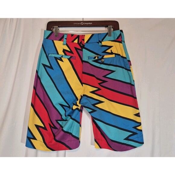 Loudmouth Golf Men's Colorful John Daly Captain Thunderbolt Shorts 32 - Picture 5 of 7